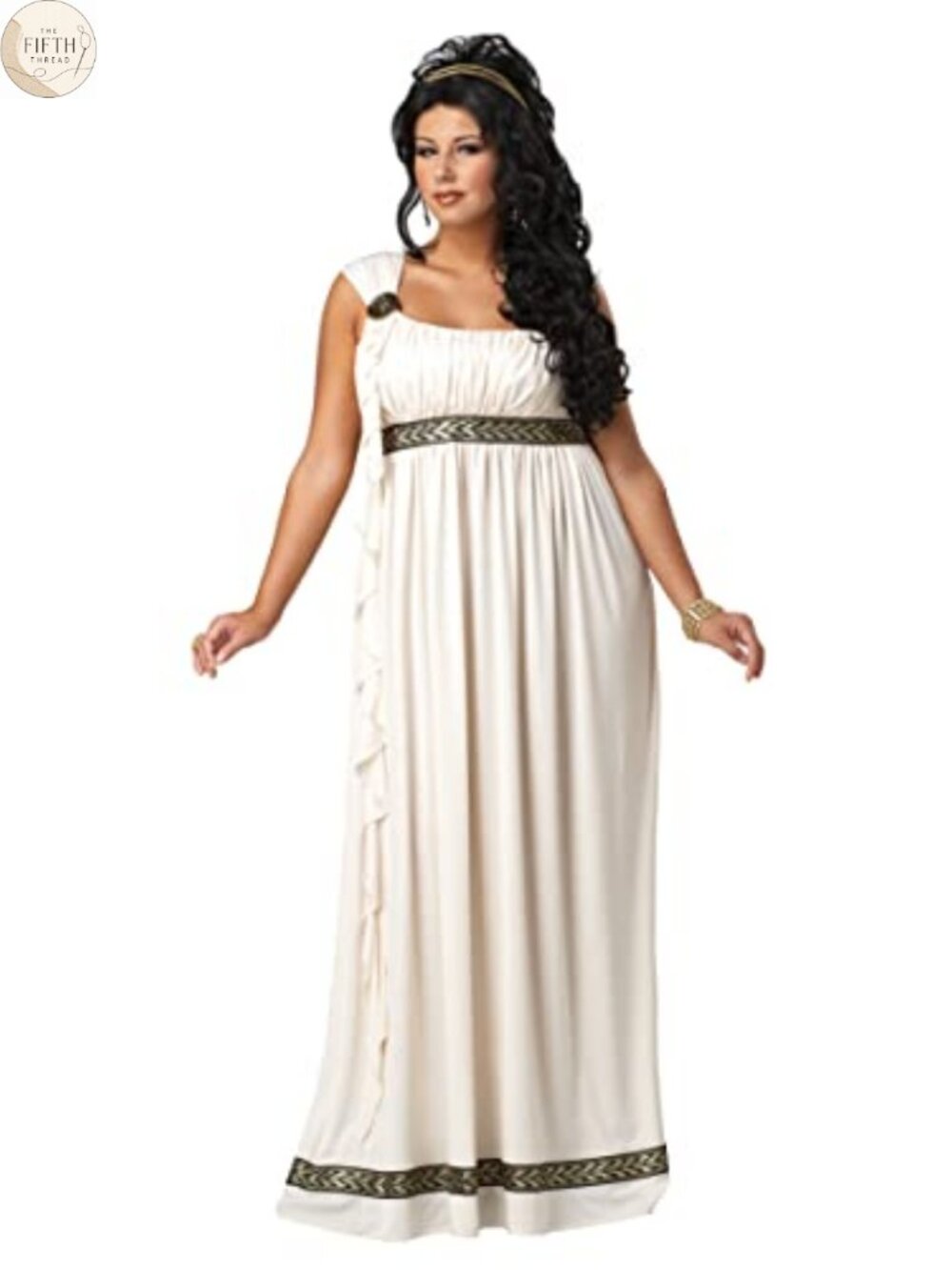 Plus Size Olympic Goddess Costume Halloween Toga Dress
